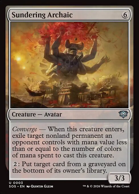Sundering Archaic #3 [SOS] [ENG] NM Foil