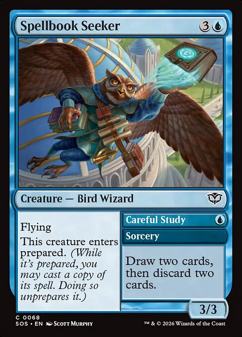 Spellbook Seeker // Careful Study #68 [SOS] [ENG] NM Foil