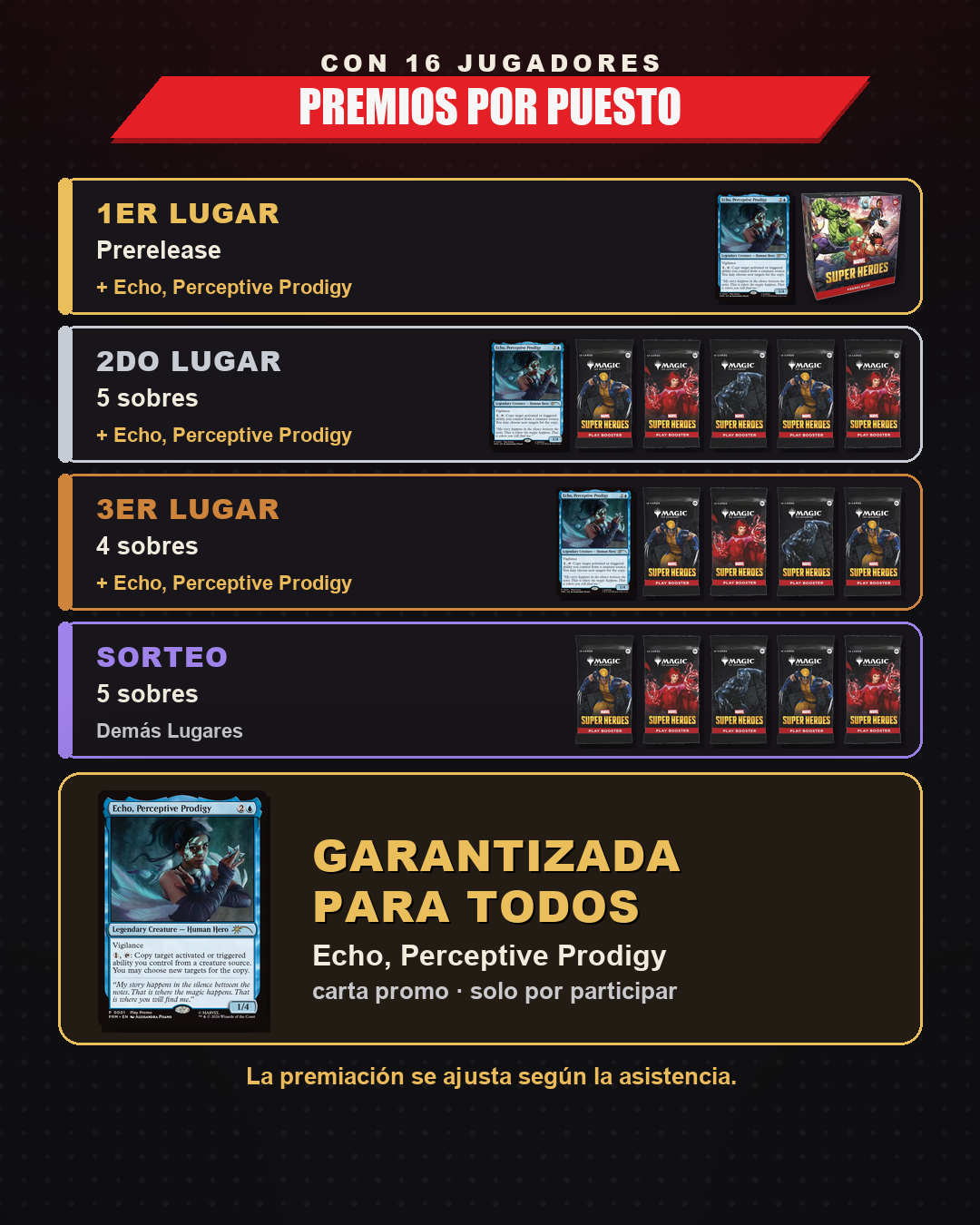 Entrada — Commander Party Marvel Super Heroes (Mié 5 Ago)