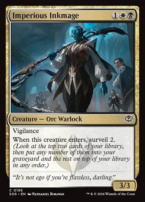 Imperious Inkmage #195 [SOS] [ENG] NM Foil