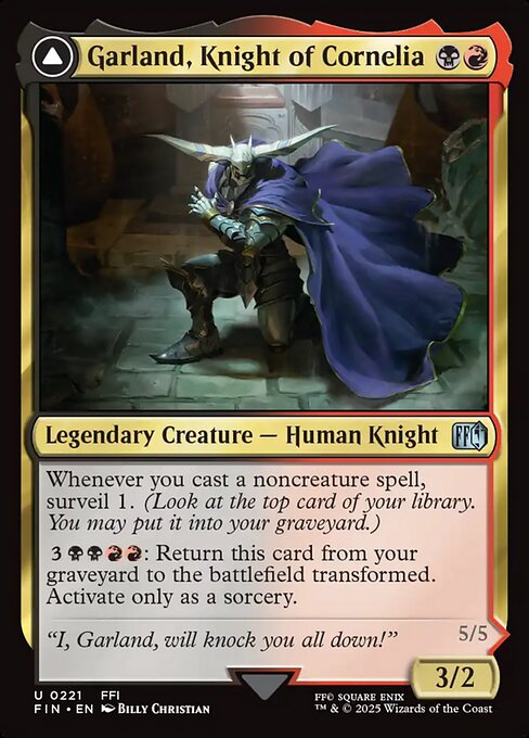 Garland, Knight of Cornelia // Chaos, the Endless #221 [FIN] [ENG] NM Foil