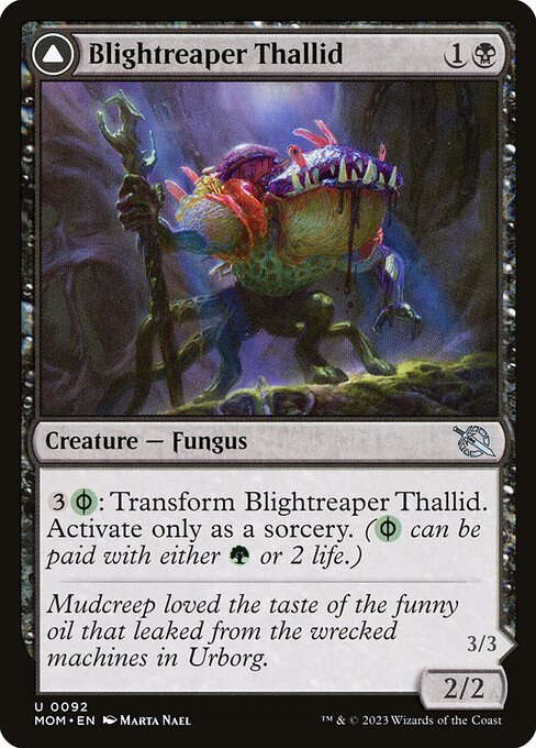 Blightreaper Thallid // Blightsower Thallid #92 [MOM] [ENG] NM Foil