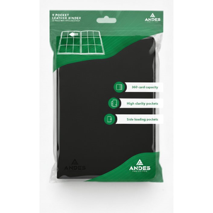 Andes Protection Carpeta de Cuero 3x3 para 360 cartas TCG