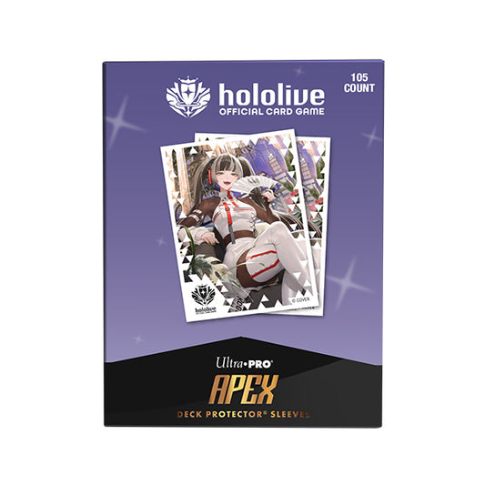 hololive OCG Deck Protectors Apex Juufuutei Raden Hololive Series 2 — caja de 105 protectores