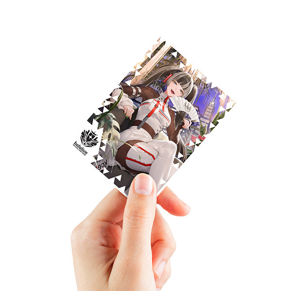 hololive OCG Deck Protectors Apex Juufuutei Raden Hololive Series 2 — protector en mano