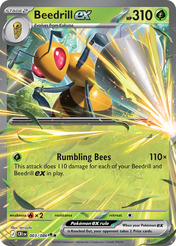 Beedrill ex #3 [ME4] [ENG] NM Holo Sparkling