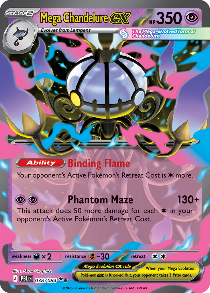 Mega Chandelure ex #38 [ME5] [ESP] NM Holo