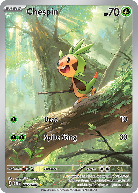 Chespin #87 [ME4] [ESP] NM Holo