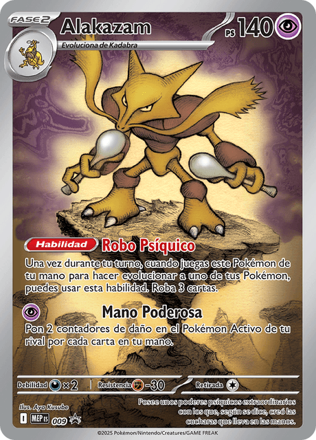 Alakazam 9/089 — Mega Evolution Black Star Promos (MEP), español