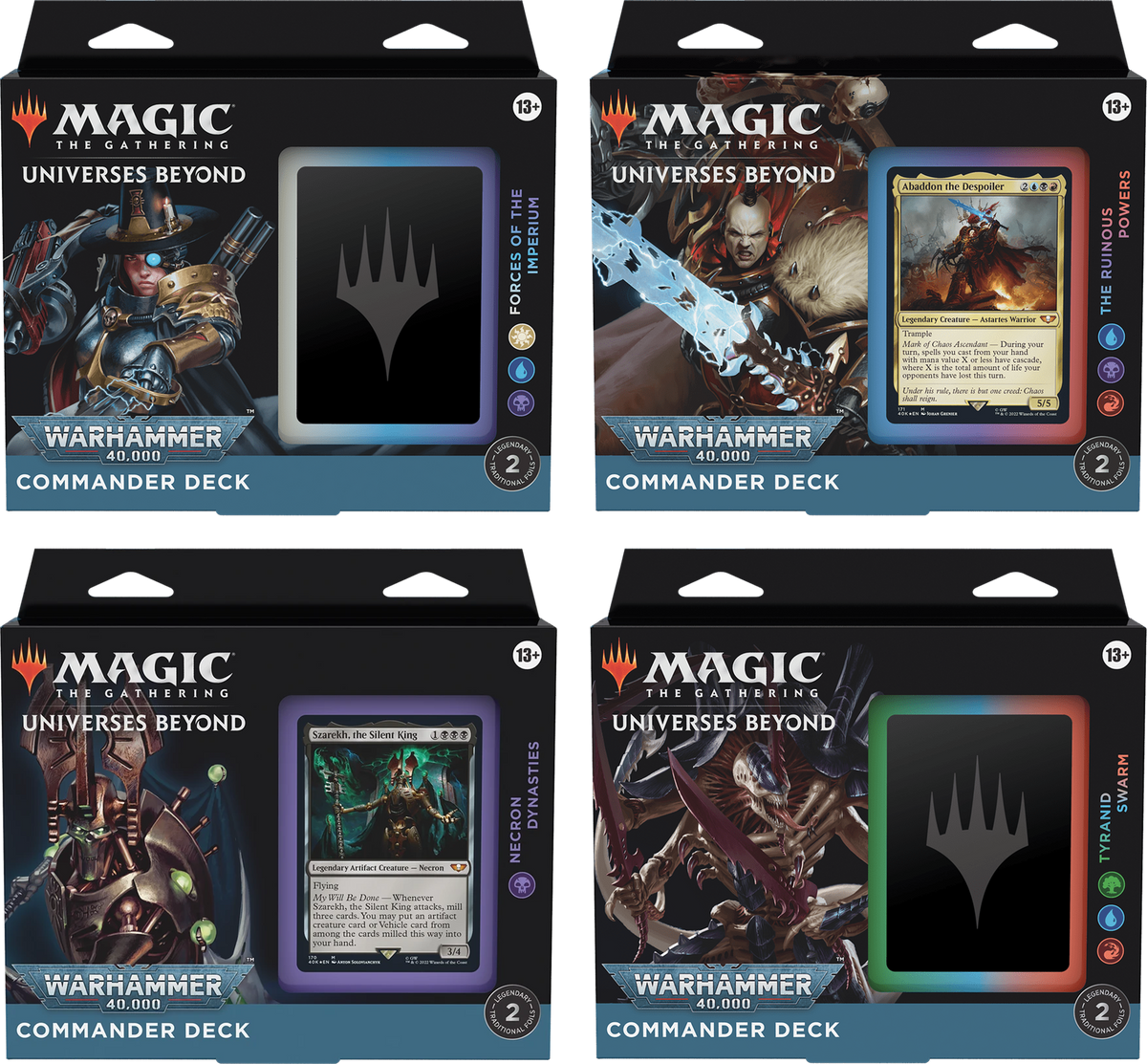 Magic Warhammer 40,000 — Pack 4 Commander Decks ENG