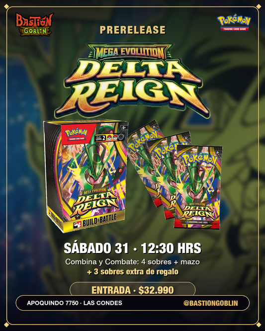 Prerelease Pokémon TCG Delta Reign en Bastión Goblin — sábado 31 de octubre 12:30
