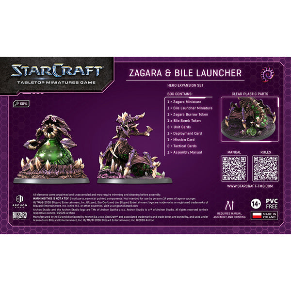 StarCraft TMG — Zerg Zagara & Bile Launcher Hero Expansion Set