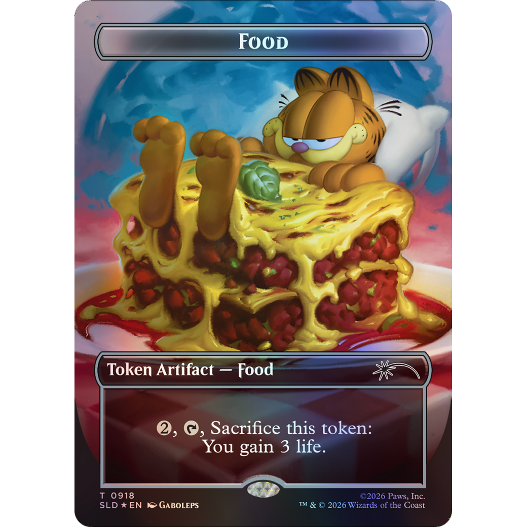 Magic Secret Lair x Garfield: Lasagna Food Token (Foil)