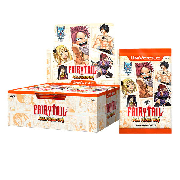 UniVersus FAIRY TAIL All Fired Up! — caja y sobre de 11 cartas