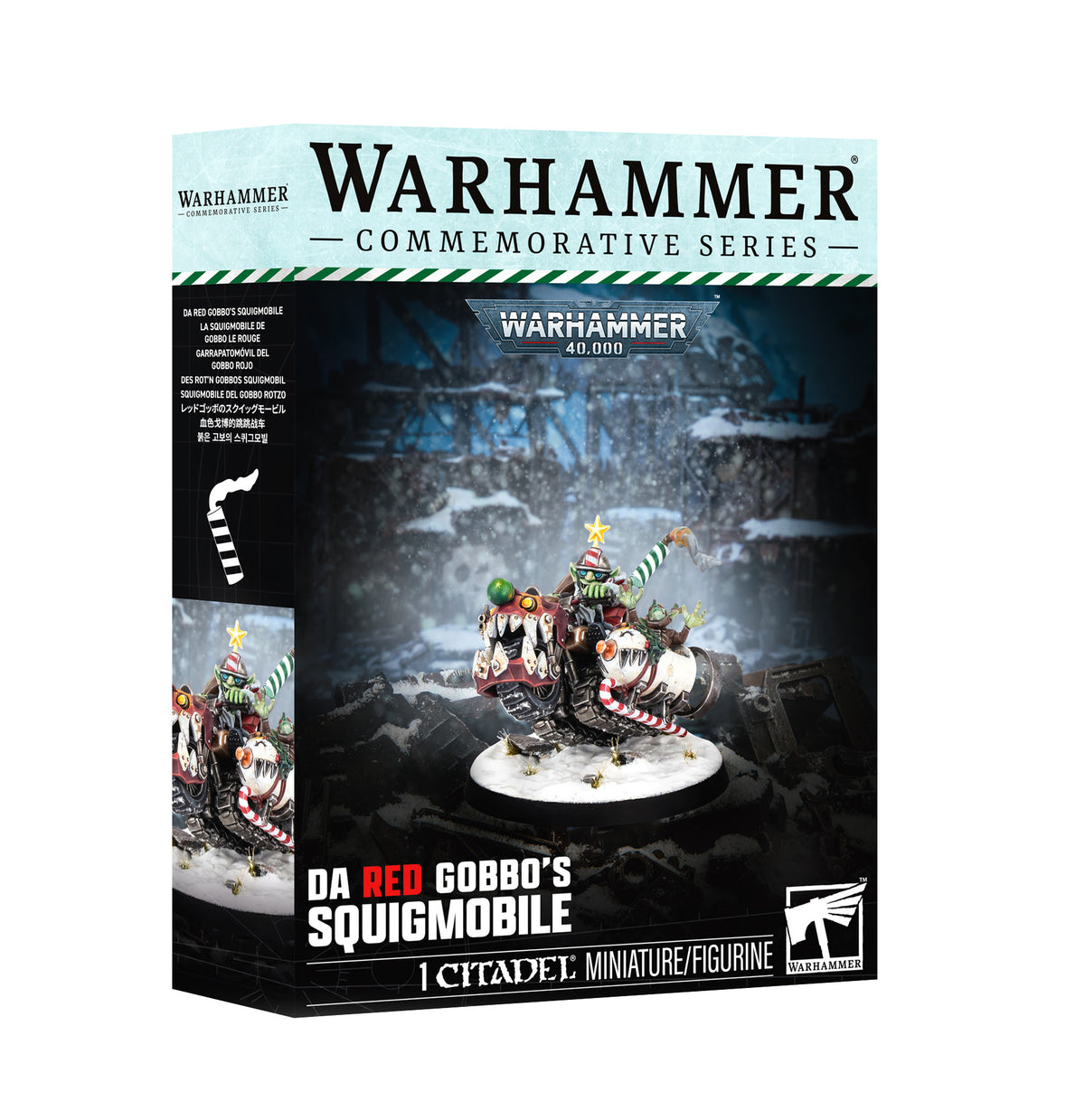 Caja de Da Red Gobbo's Squigmobile — miniatura navideña de Warhammer 40.000, Commemorative Series